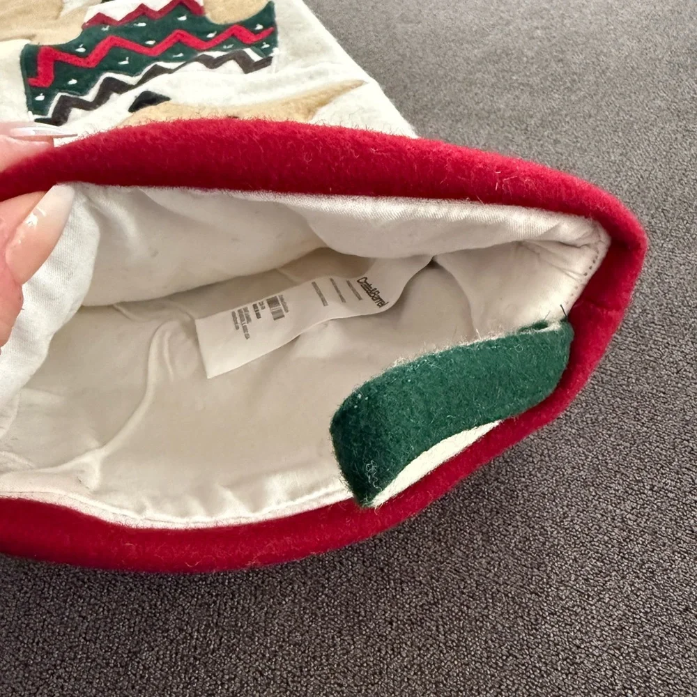 Crate & Barrel Fair Isle Friends Fox Christmas Stocking by Joan Anderson